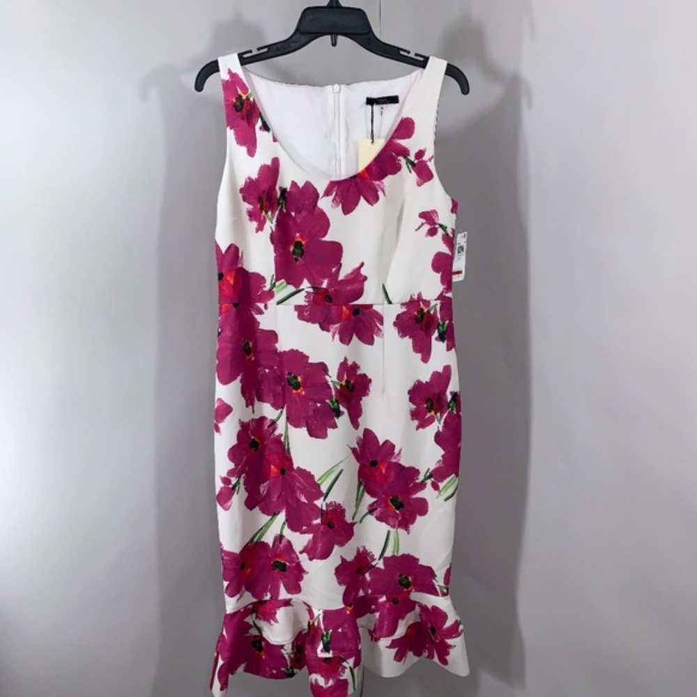 Trina Turk Outing Floral Sleeveless Ruffled Sheath